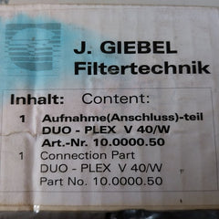 J.Giebel Filtertechnik 10.0000.50 Connection Part Duo-plex V 40/W