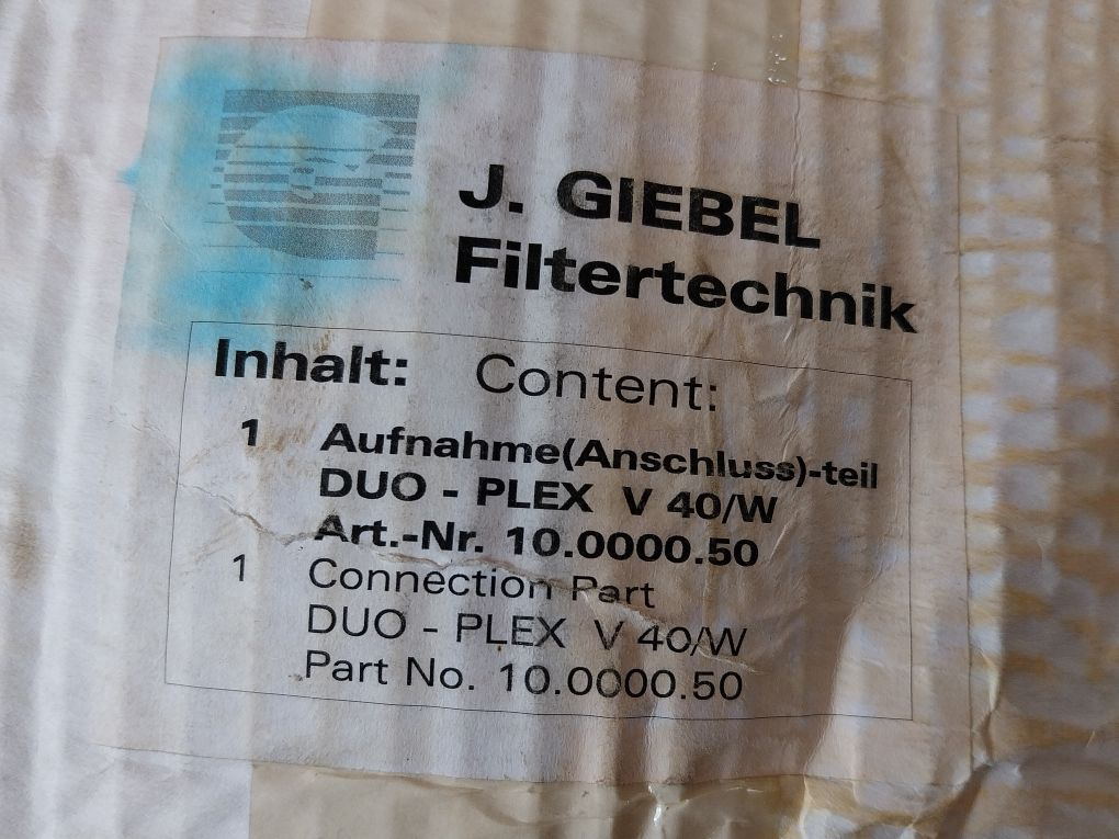 J.Giebel Filtertechnik 10.0000.50 Connection Part Duo-plex V 40/W