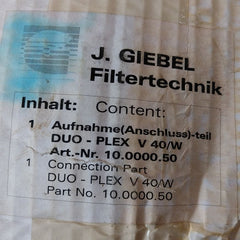 J.Giebel Filtertechnik 10.0000.50 Connection Part Duo-plex V 40/W