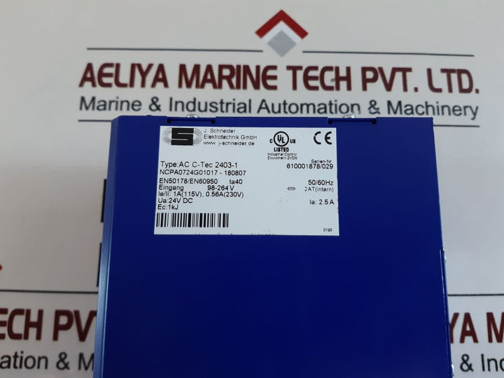J. Schneider Ac C-tec 2403-1 Valve Actuator