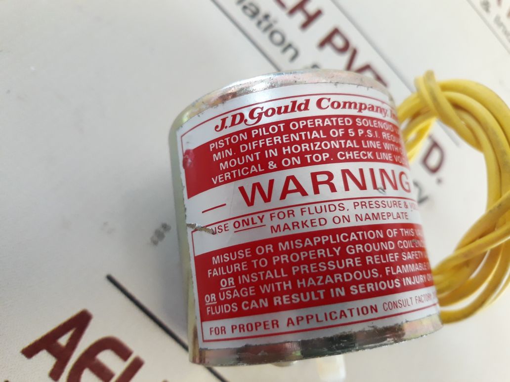 J.D.Gould 646758 Piston Pilot Operated Solenoid Valve Coil