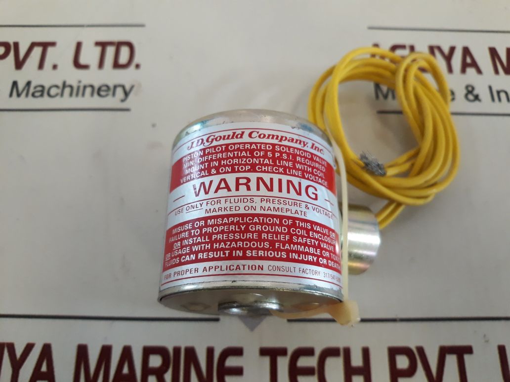 J.D.Gould Piston Pilot Operated Solenoid Valve Coil