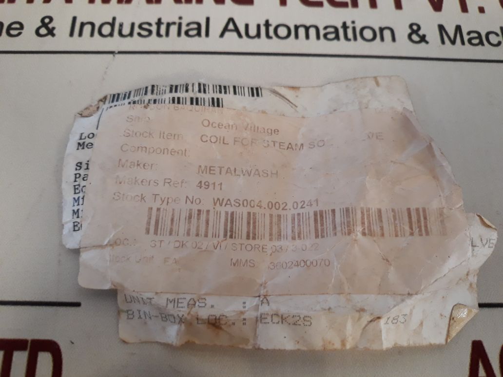 J.D.Gould Piston Pilot Operated Solenoid Valve Coil