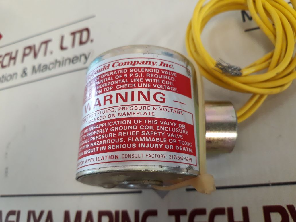 J.D.Gould Piston Pilot Operated Solenoid Valve Coil