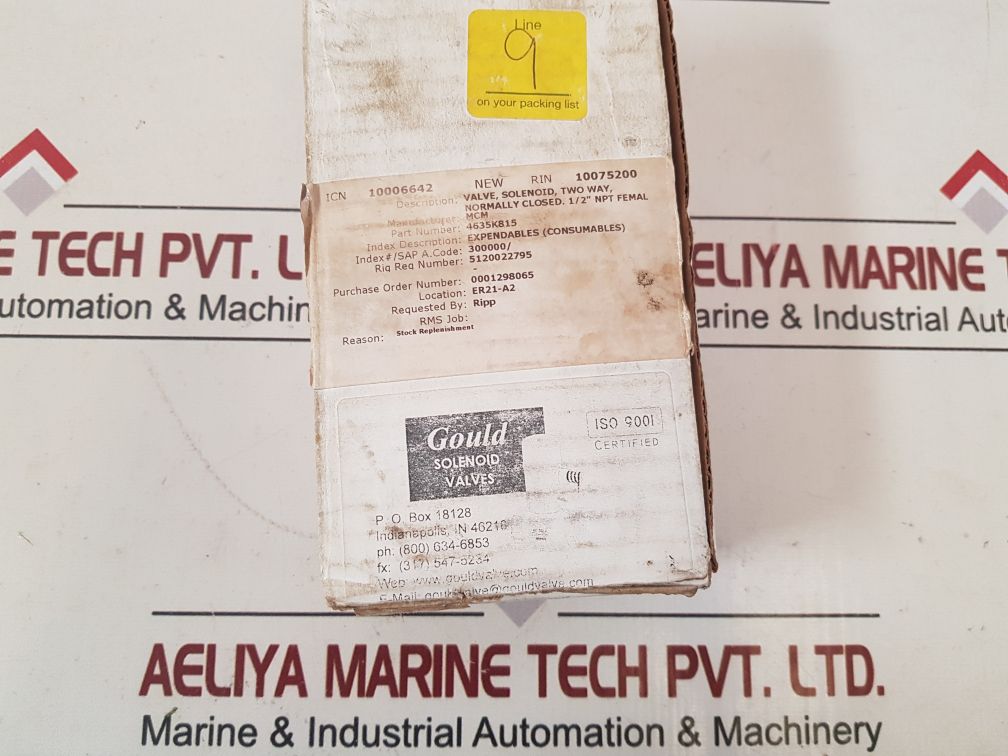 J.D Gould M3V Solenoid Valve 120/240Vac 60Hz