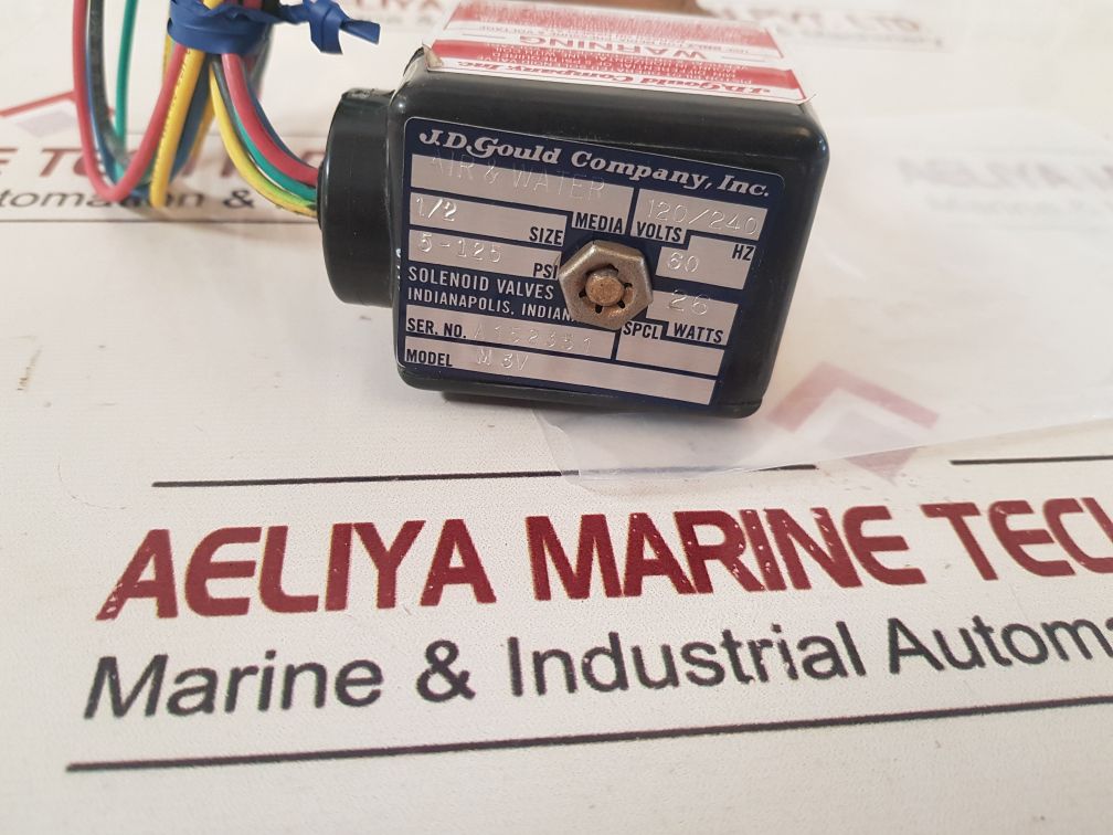 J.D Gould M3V Solenoid Valve 120/240Vac 60Hz