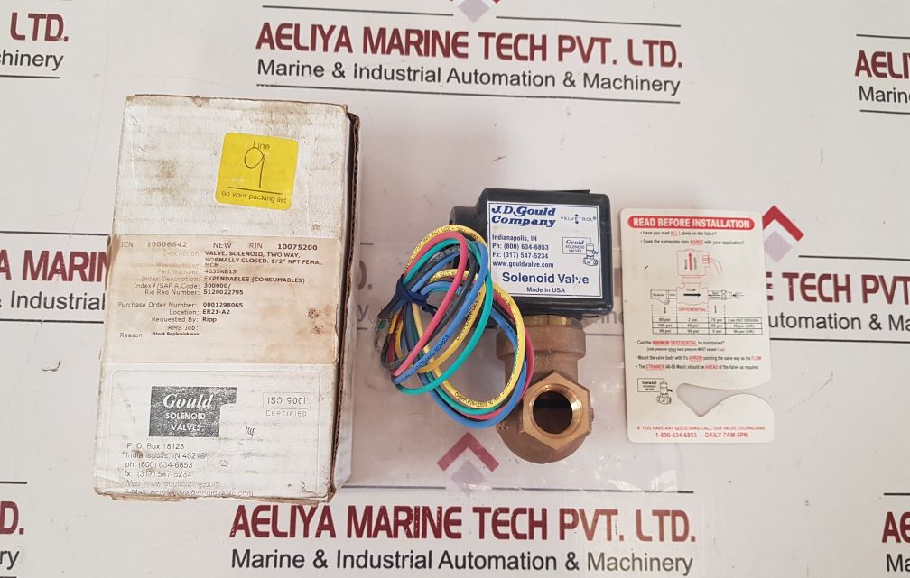 J.D Gould M3V Solenoid Valve 120240Vac 60Hz
