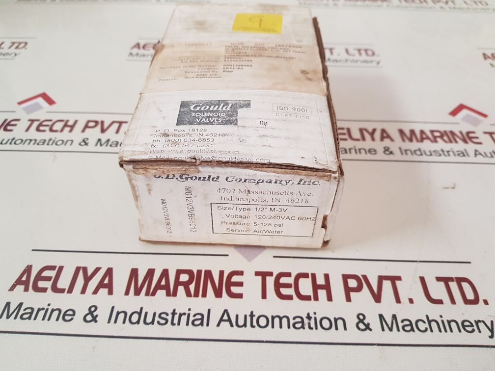 J.D Gould M3V Solenoid Valve 120/240Vac 60Hz