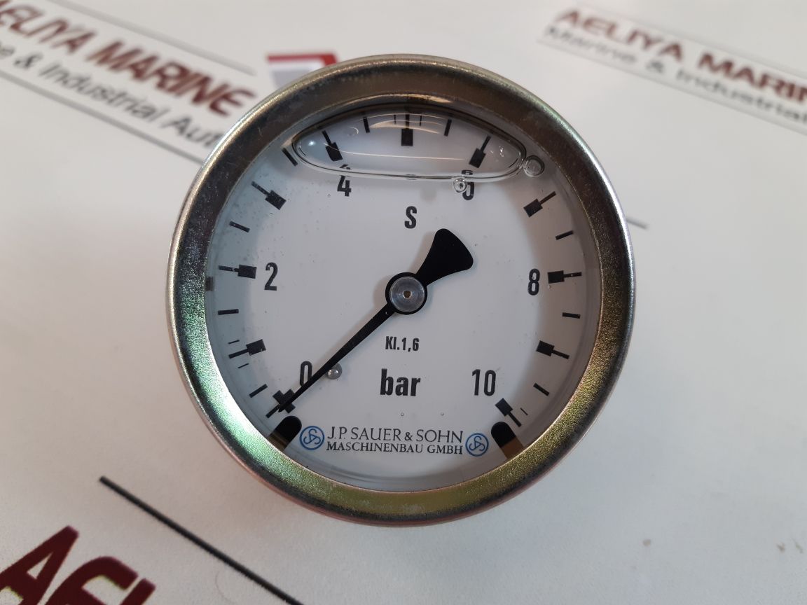 J.p.sauer & sohn pressure gauge 0-10 bar