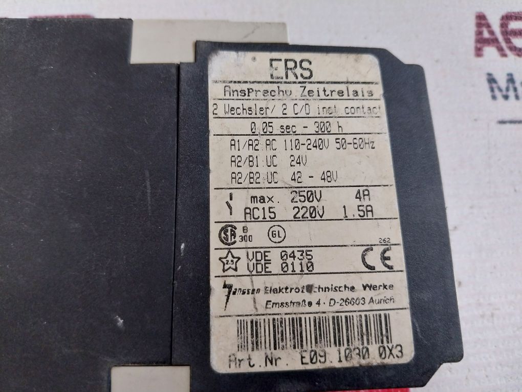 Janssen Ers Timer Relay E09 1030.0X3 24V