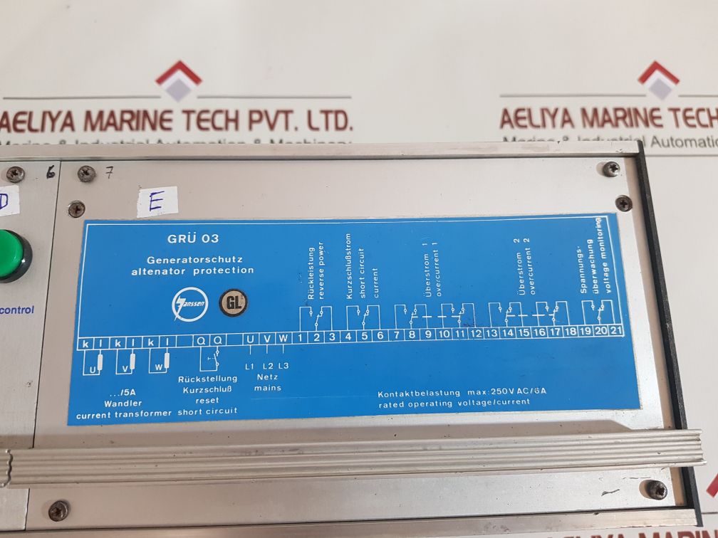 Rolf Janssen Gru 03 Generator Protection Altenator Protection