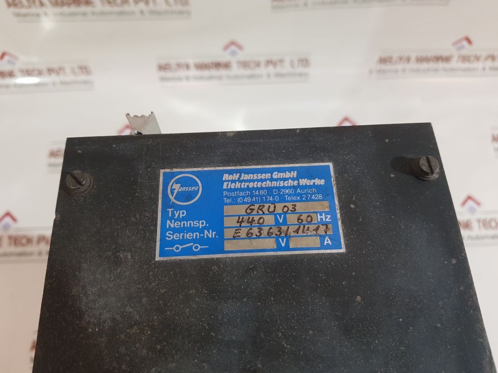 Rolf Janssen Gru 03 Generator Protection Altenator Protection