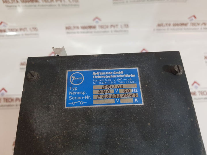 Rolf Janssen Gru 03 Generator Protection Altenator Protection