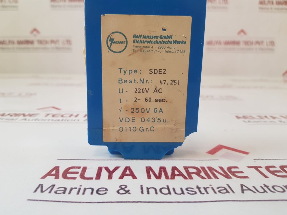 Janssen Sdez 2-60 Sec.