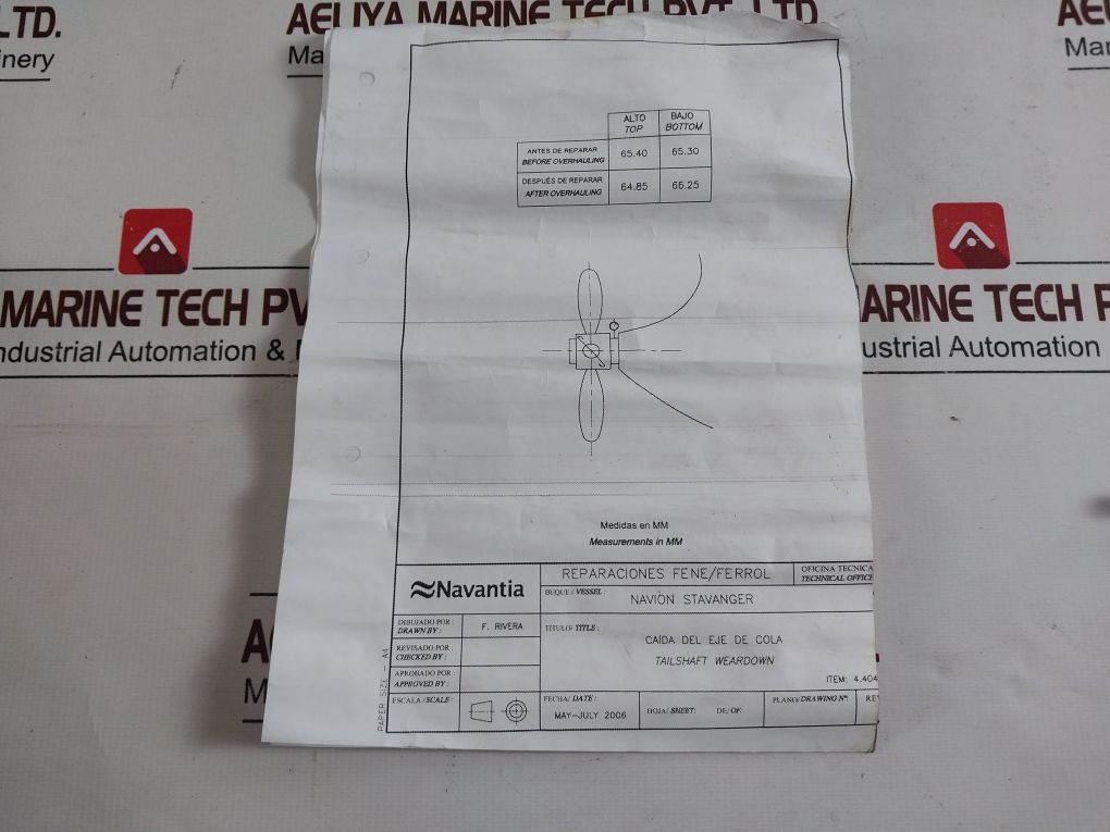Japan Marine Technologies 1408 Wear Down Gauge