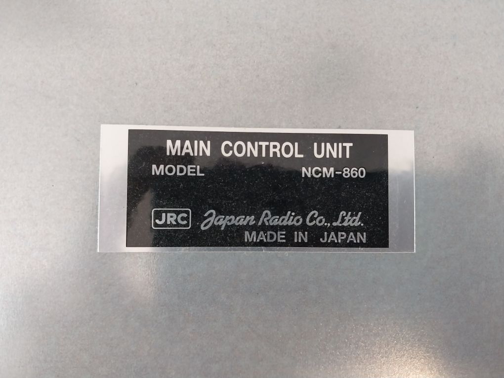 Japan Radio Ncm-860 Main Control Unit