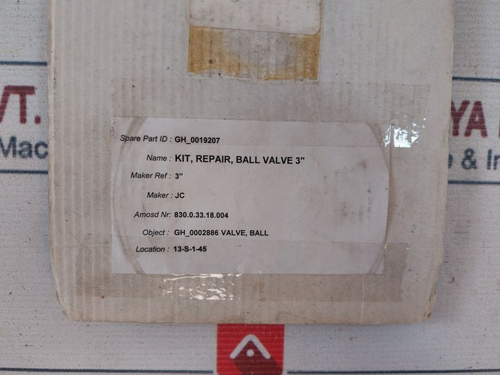 Jc Dn-3” Ball Valve Repair Kit 213374