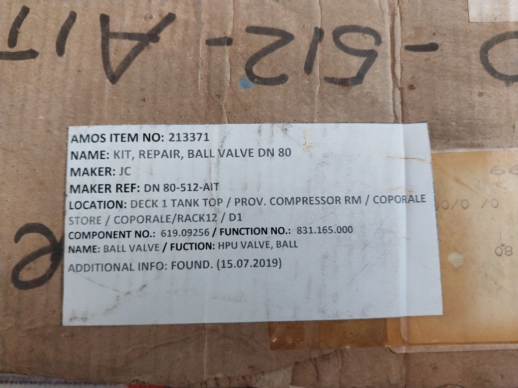 Jc Dn 80-512-ait Ball Valve Repair Kit