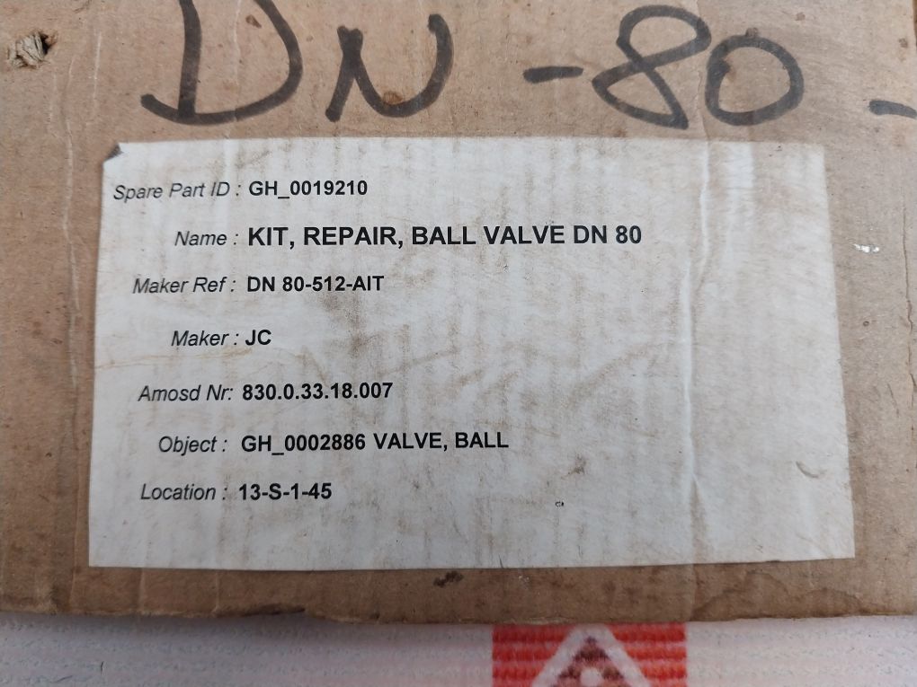 Jc Dn 80-512-ait Ball Valve Repair Kit