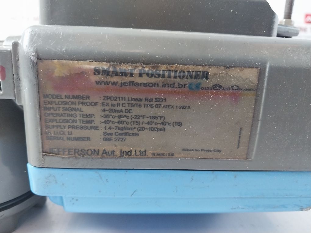 Jefferson Zpd2111 Linear Rdi 5221 Smart Positioner