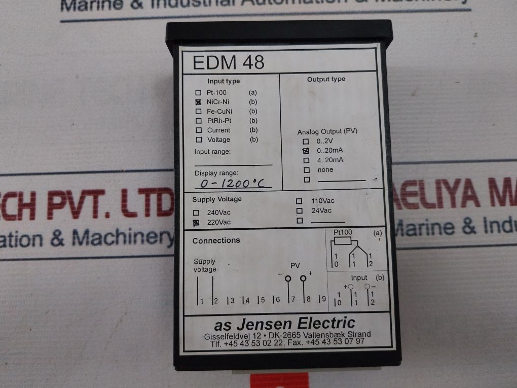 Jensen Electric Edm 48 Digital Meter 0...20Ma