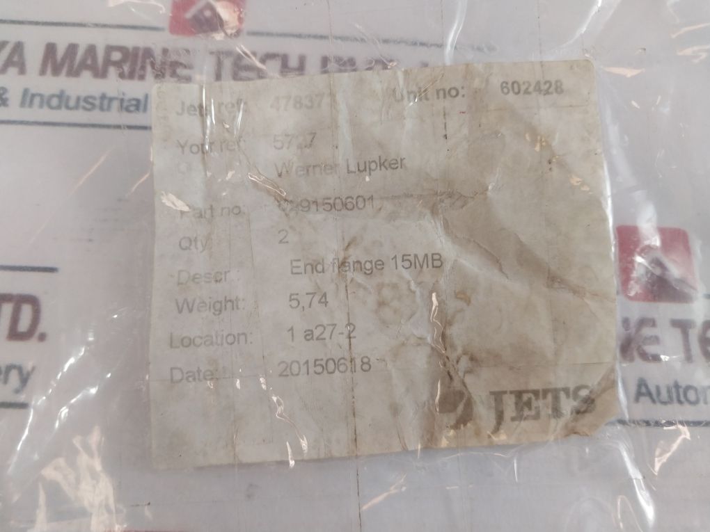 Jets 029150601 End Flange 15Mb