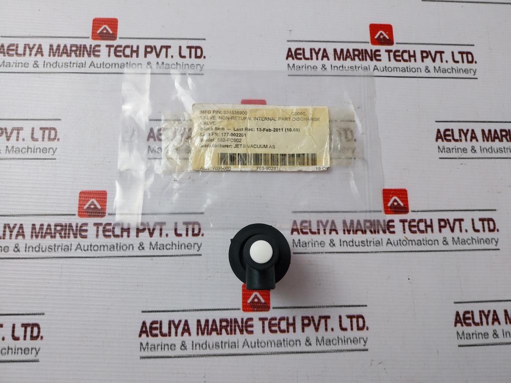 Jets Vacuum 034536900 Non-return Internal Part Discharge Valve 582-pc002