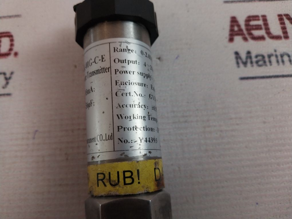 Jiangsu Yuanwang Yszk-02G-c-e Pressure Transmitter 93Ma