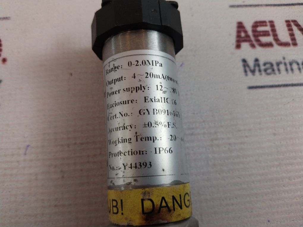 Jiangsu Yuanwang Yszk-02G-c-e Pressure Transmitter 93Ma