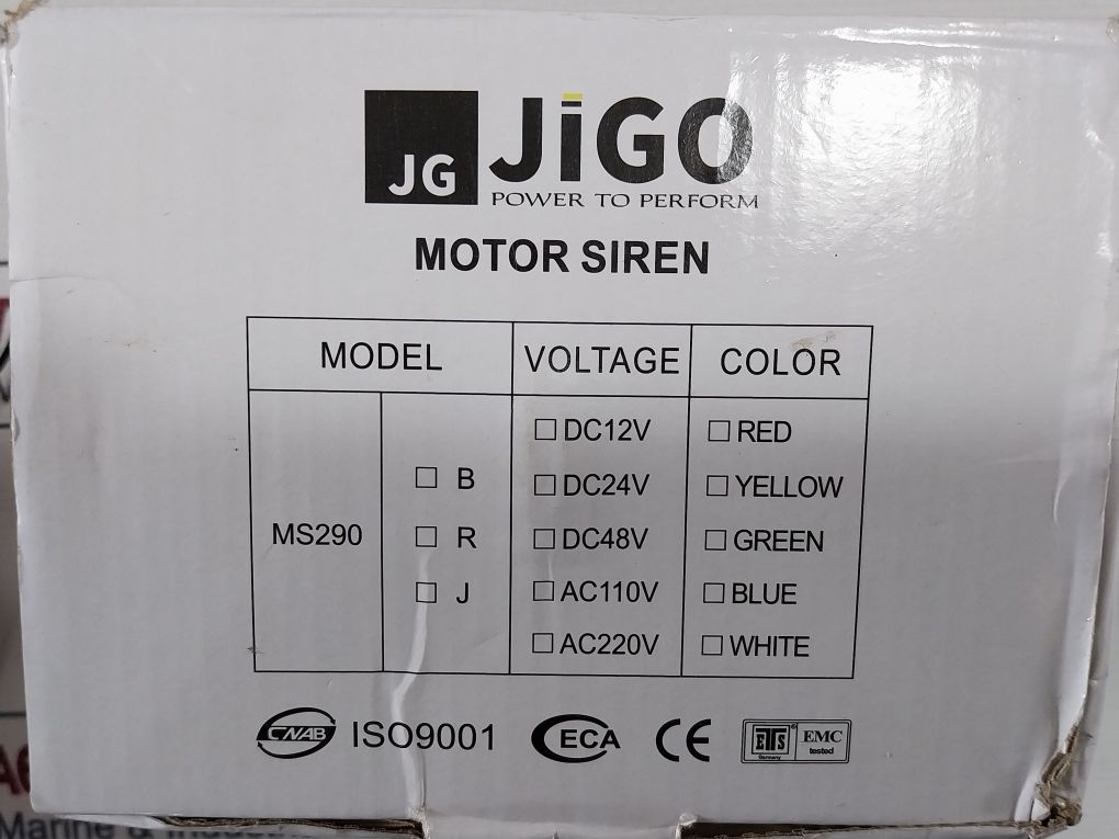 Jigo Ms290 Motor Siren 185~240V Ac