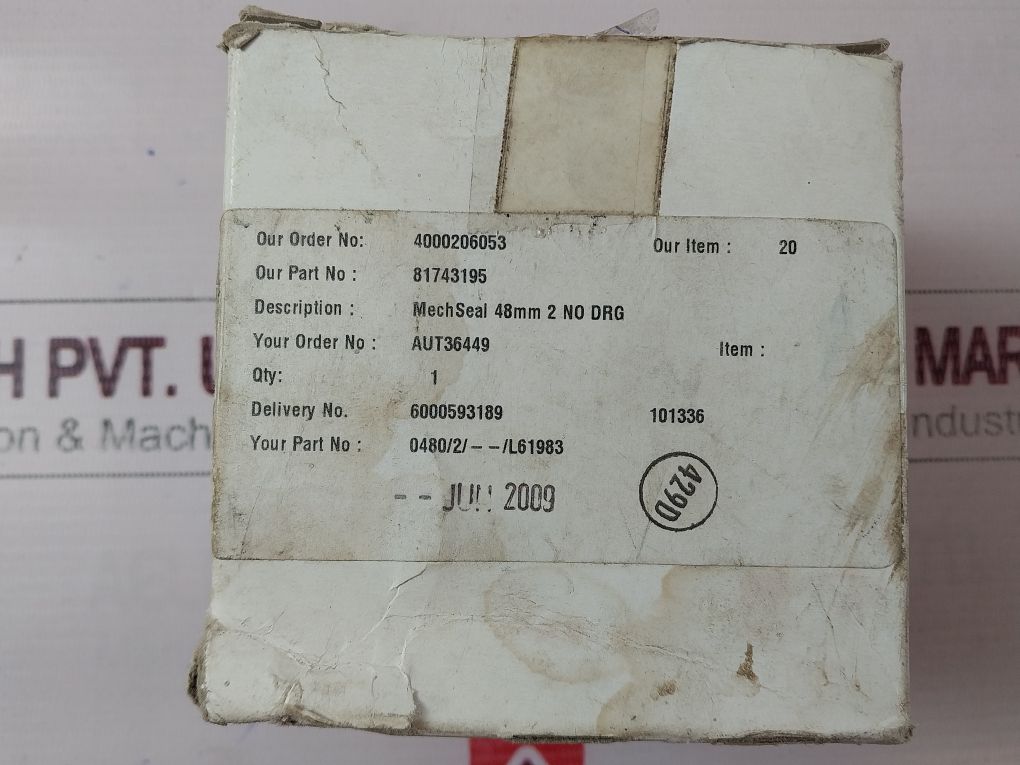 John Crane 0476-005---, 593413 Mechanical Seal 0476 132 Set