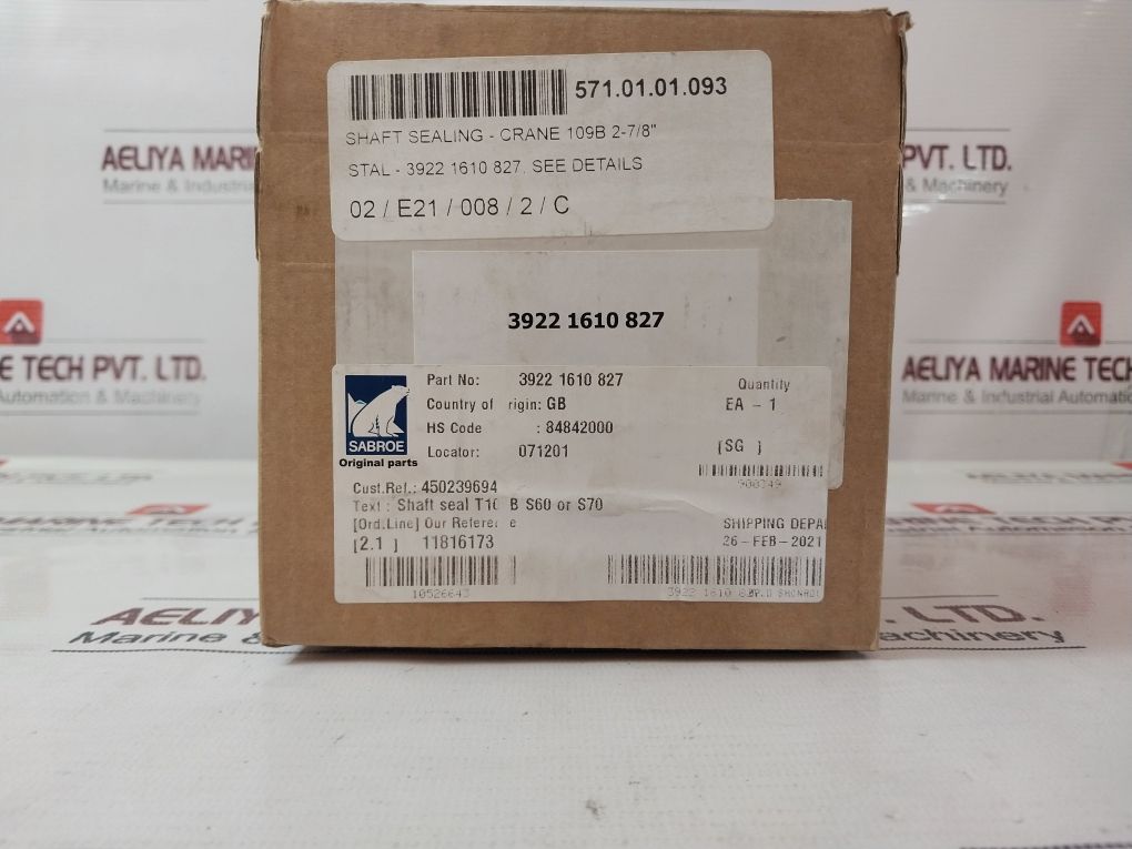 John Crane 3922 1610 827 Mechanical Seal Set