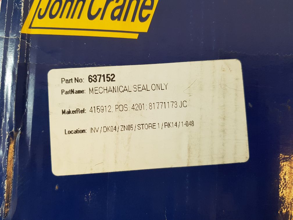 John Crane Mechanical Seal Only 0550-1500-370157
