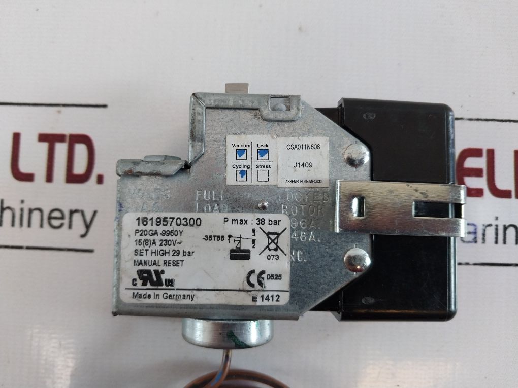 Johnson Controls 1619570300 High Pressure Switch