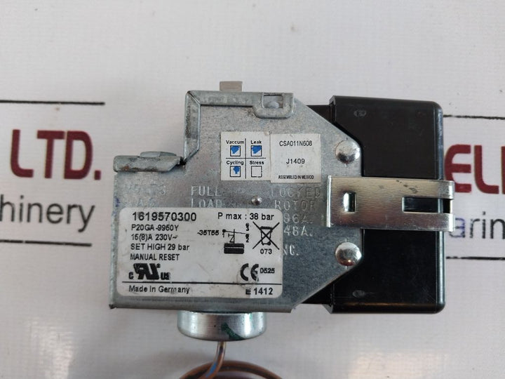 Johnson Controls 1619570300 High Pressure Switch