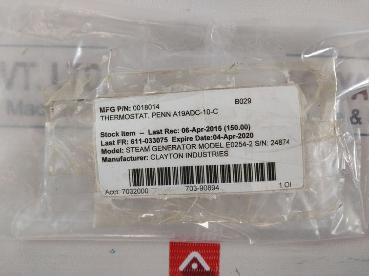 Johnson Controls A19Adc-10-c Penn Temperature Controller