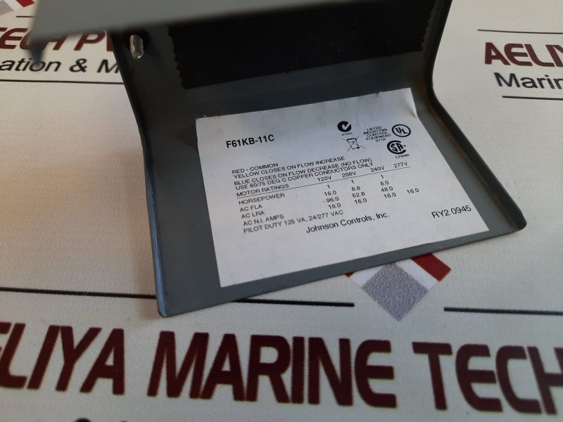 Johnson controls f61kb-11c flow control switch