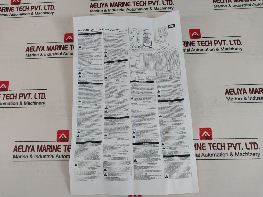 Johnson Controls F61Tb-9100 Liquid Flow Switch Ip67
