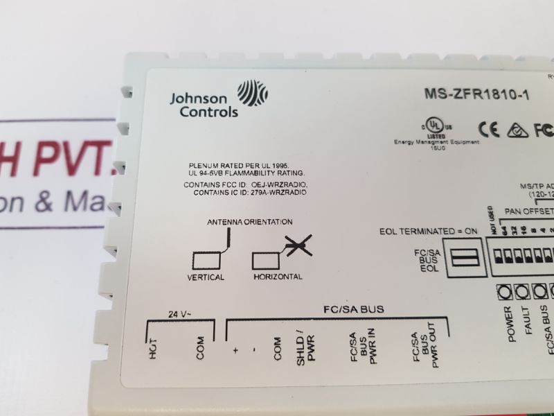Johnson Controls Ms-zfr1810-1 Wireless Field Bus Coordinator Ry11627
