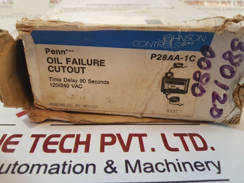 Johnson Controls P28Aa-1C Oil Failure Cutout 120/240 Vac
