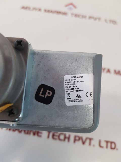 Johnson Controls P74Ea-9701 Pressure Control 1-4 Bar