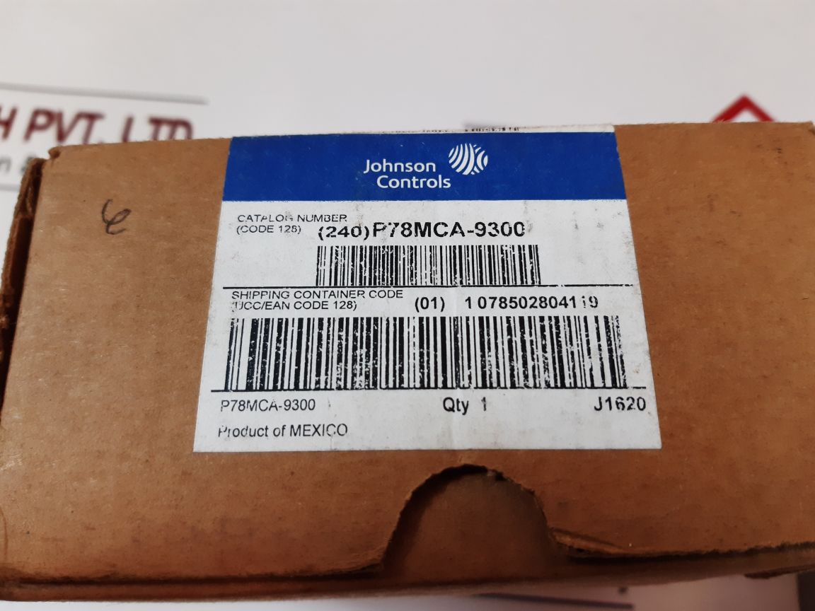 Johnson Controls P78Mca-9300 Pressure Control