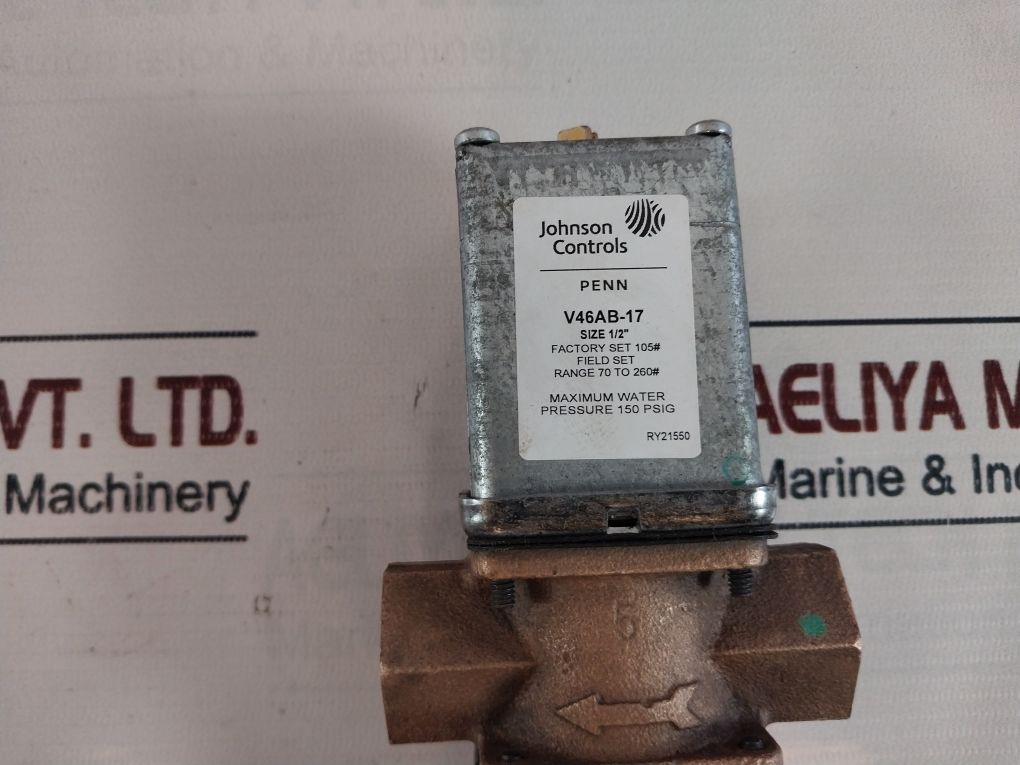 Johnson Controls V46Ab-17 Water Regulating Valve 005003413