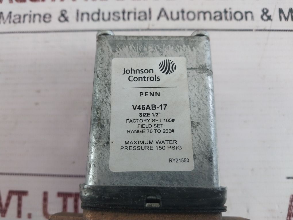 Johnson Controls V46Ab-17 Water Regulating Valve 1/2