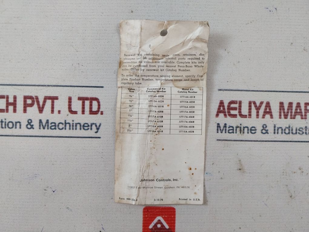 Johnson Controls V47Ac-3 Water Regulating Valve 115-180F