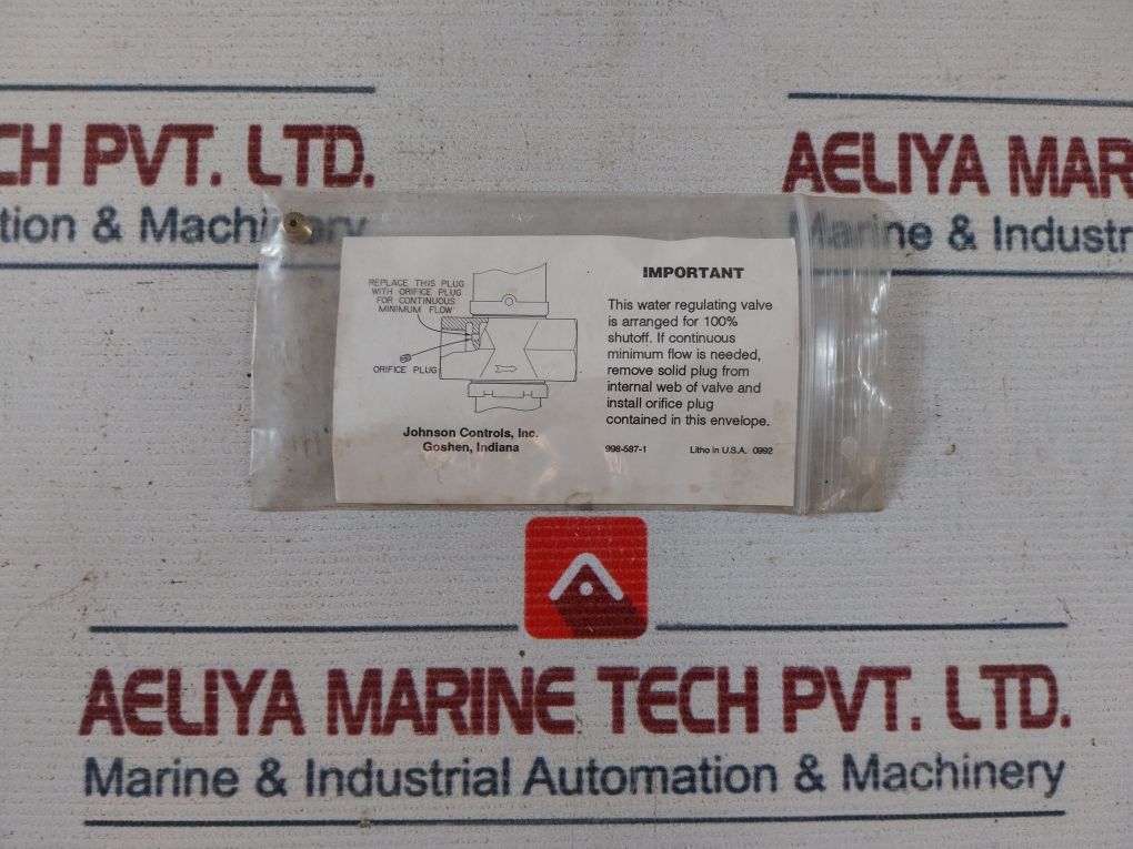 Johnson Controls V47Ac-3 Water Regulating Valve 115-180F