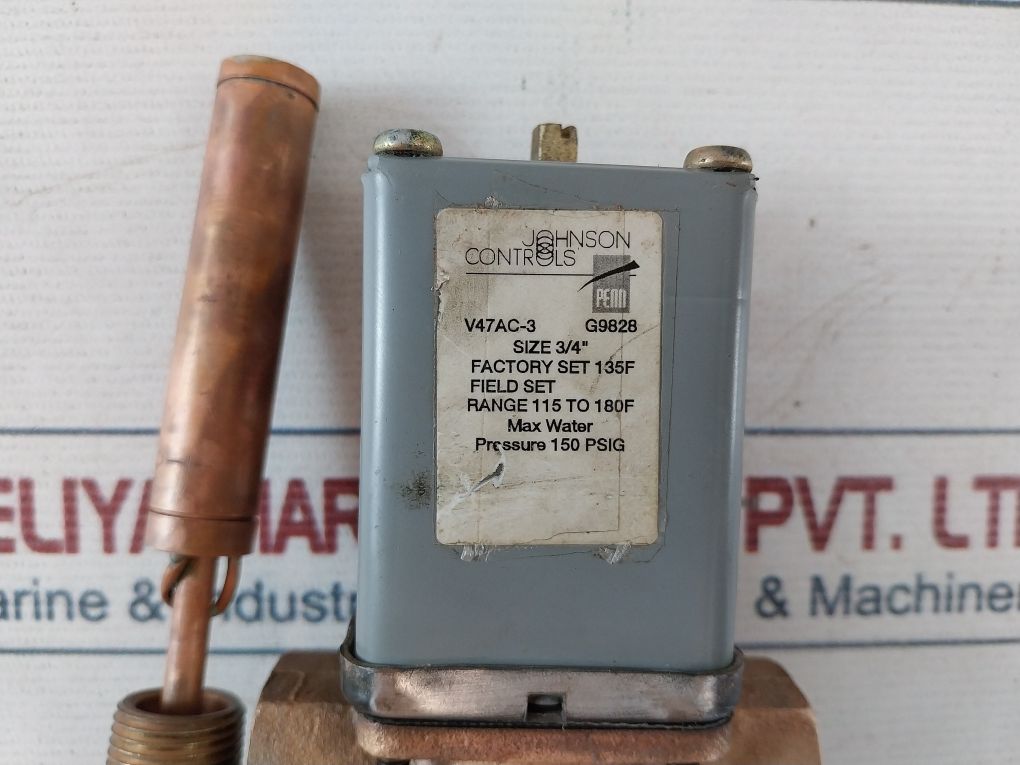 Johnson Controls V47Ac-3 Water Regulating Valve 115-180F