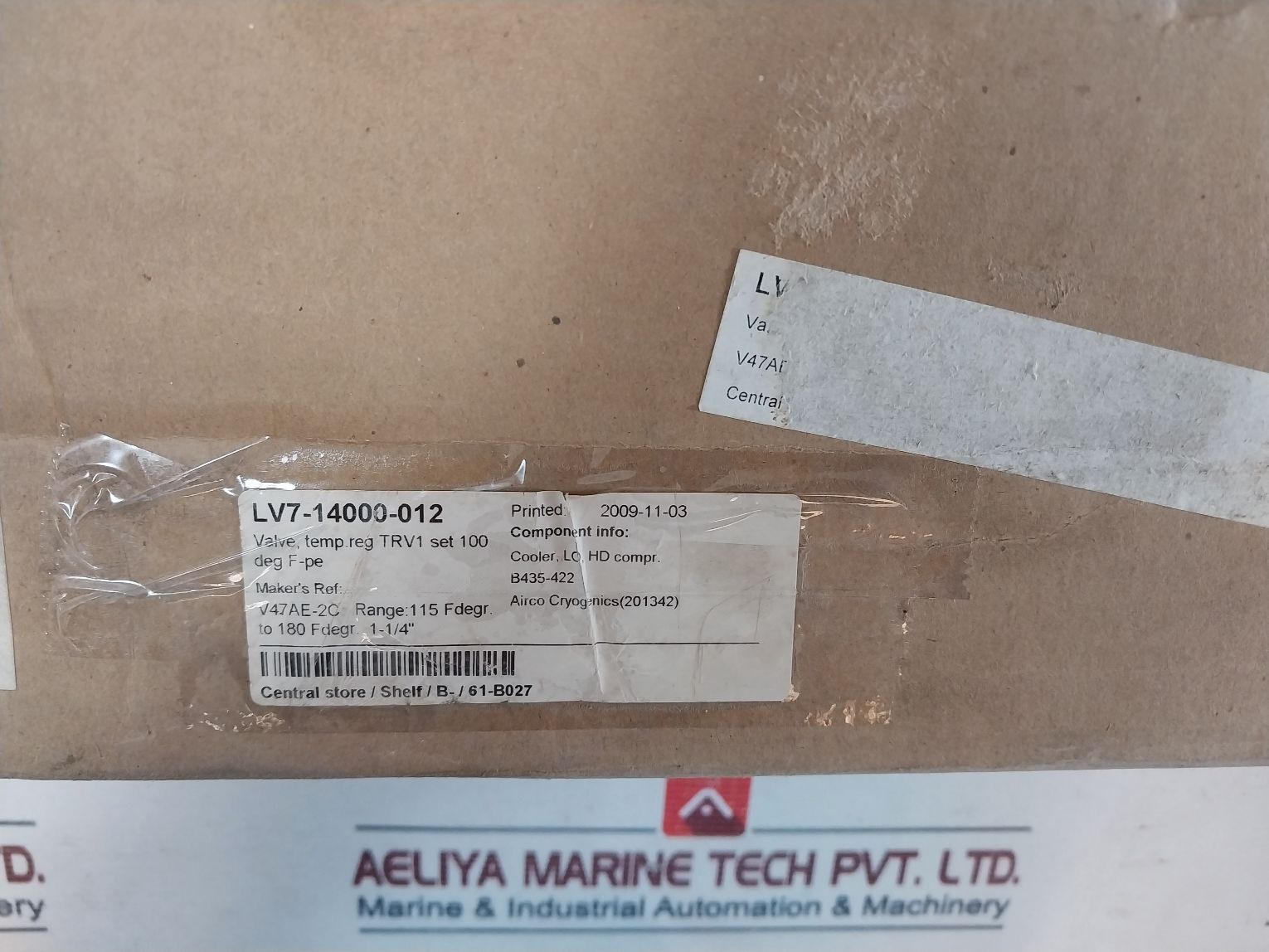 Johnson Controls V47Ae-2 Temperature Actuated Valve 115-180F