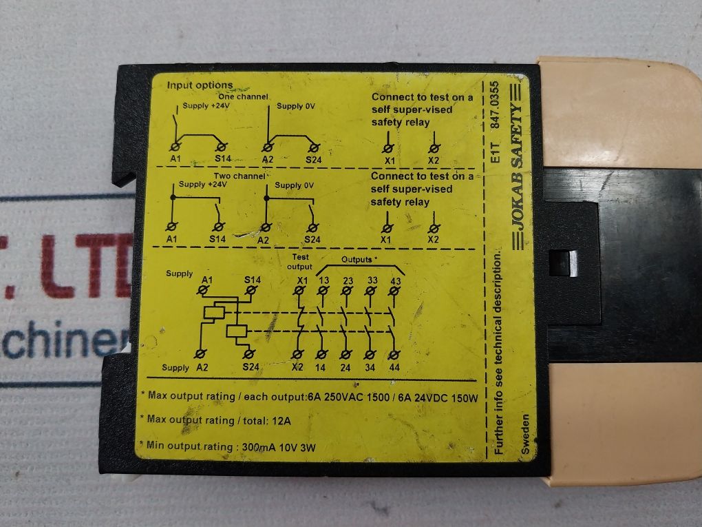 Jokab E1T 0S Safety Expansion Relay 6A