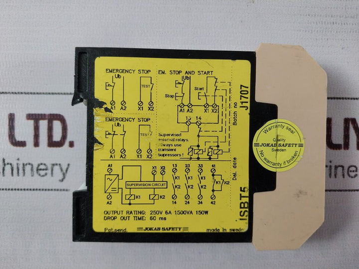 Jokab Safety Relay Jsbt5 12V Dc
